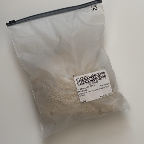 Shenhe Bohemian Crochet Halter Cami Tank Top in Cream - Picture 11 of 12